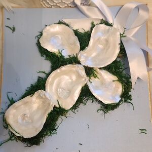 Large Oyster Shell Cross - Shell Accents - Wall Decor